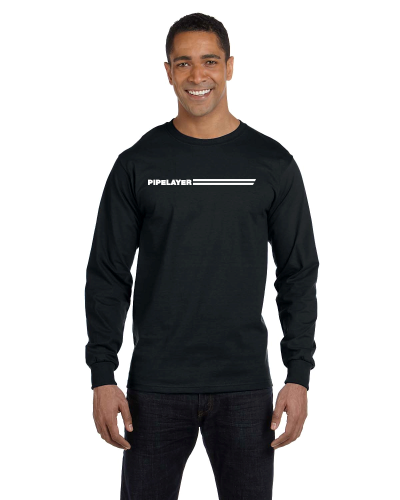 Pipelayer Men's 100% Cotton Long Sleeve Crew Neck Shirt